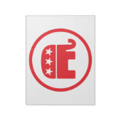 Politiek symbool van de Republikeinse Partij (olif Notitieblok (Linkerzijde)