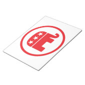 Politiek symbool van de Republikeinse Partij (olif Notitieblok (Schuin)