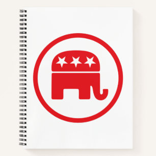 Politiek symbool van de Republikeinse Partij (olif Notitieboek