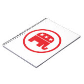 Politiek symbool van de Republikeinse Partij (olif Notitieboek (Linkerzijde)