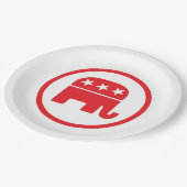 Politiek symbool van de Republikeinse Partij (olif Papieren Bordje (Gekanteld)