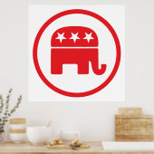 Politiek symbool van de Republikeinse Partij (olif Poster (Keuken)