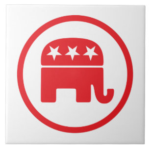 Politiek symbool van de Republikeinse Partij (olif Tegeltje