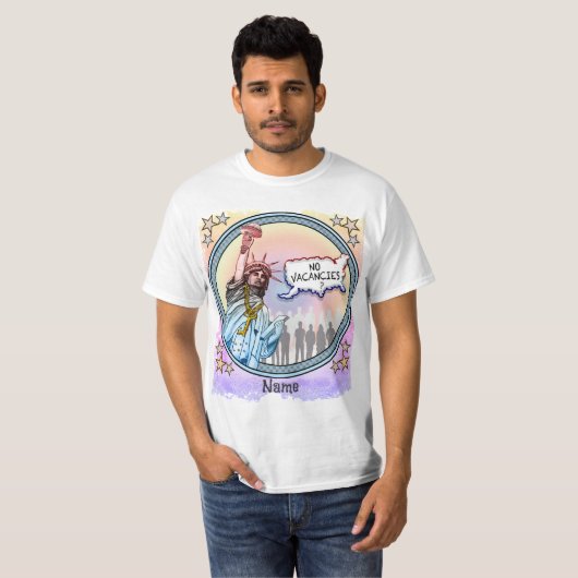 Politiek T-shirt immigratie (Voorkant volledig)