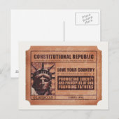 Politiek Ticket Briefkaart (Voorkant / Achterkant)