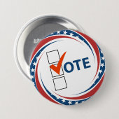 Politiek VS Stemmen  Ronde Button 7,6 Cm (Voorkant /achterkant)