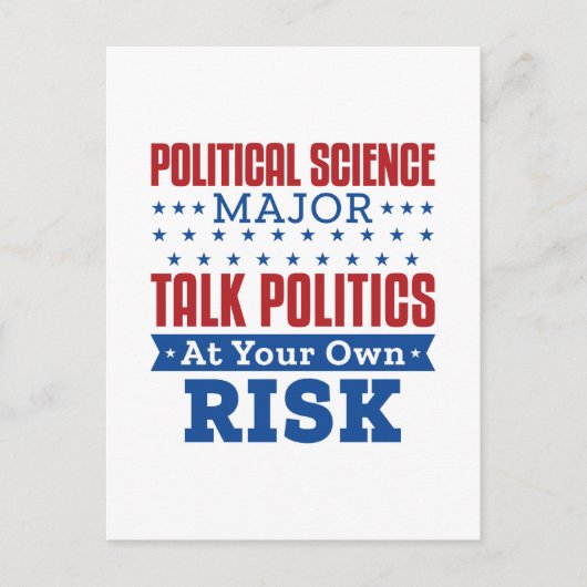 Politiek wetenschap belangrijk Talk Politiek eigen Briefkaart (Voorkant)