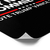 Politiek Zeg Nee tegen Commie La Vote Trump Vance  Poster (Hoek)