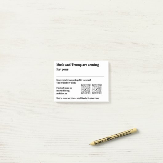 Politieke actie post-it notes (Op bureau)