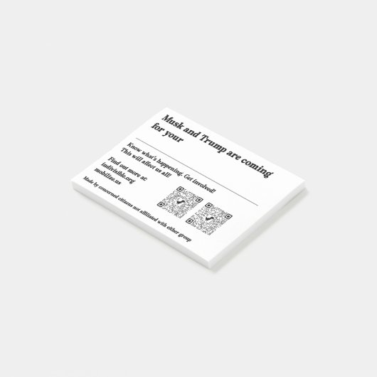 Politieke actie post-it notes (Schuin)