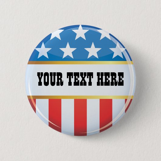 Politieke Amerikaanse vlag Button (Voorkant)