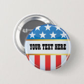 Politieke Amerikaanse vlag Button (Voorkant /achterkant)