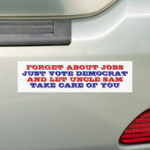 Politieke anti-democratische banen rood-wit en bla bumpersticker (Op auto)