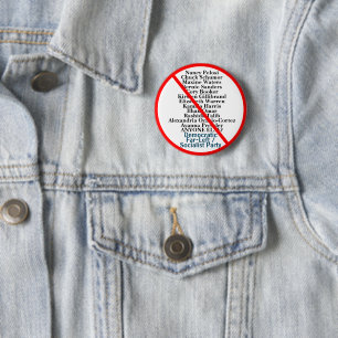 Politieke Antidemocratische Extreem-Linkse Sociali Ronde Button 5,7 Cm