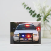 POLITIEKE AUTO - alle verlicht Briefkaart (Staand voorkant)