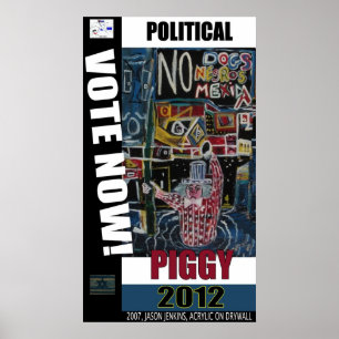 POLITIEKE BIGGENBANK POSTER