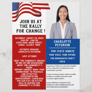 Politieke bijeenkomst of verkiezingscampagne flyer