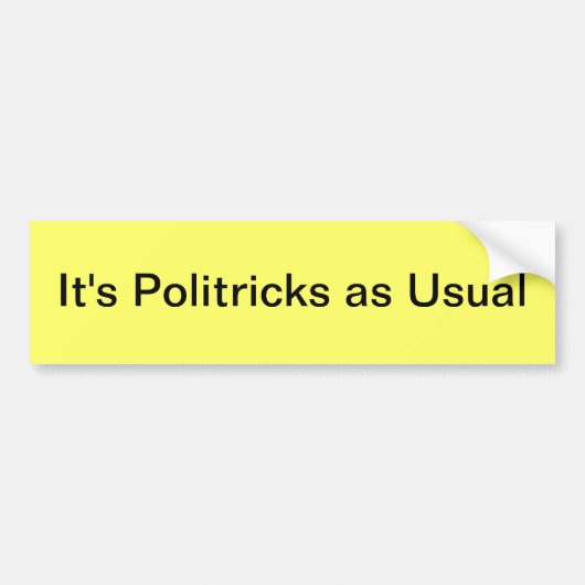 Politieke bumper sticker (Voorkant)