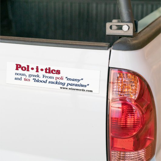 Politieke bumpersticker (Op Truck)