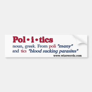 Politieke bumpersticker