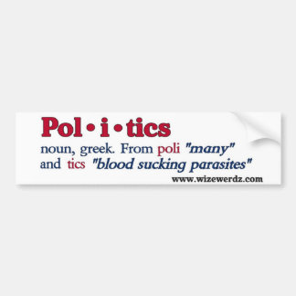 Politieke bumpersticker