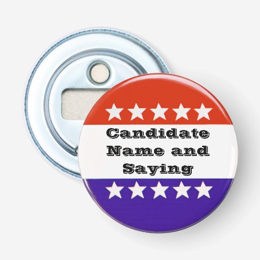 Politieke Button Flesopener (Voorkant)