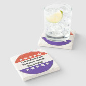 Politieke Button Stenen Onderzetter (Zijkant)
