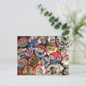Politieke Buttonnen Briefkaart (Staand voorkant)