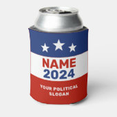 Politieke campagne 2024 Rood & Blauw Verkiezingen  Blikjeskoeler (Blikje Achterkant)