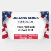 politieke campagne Amerikaanse vlag Spandoek (Horizontaal)