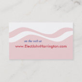 Politieke campagne - County Commissioner Business Visitekaartje (Achterkant)