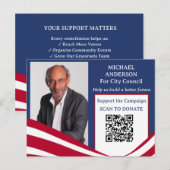 Politieke Campagne Fondsenwerving QR Code Briefkaart (Voorkant / Achterkant)