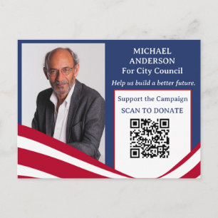 Politieke Campagne Fondsenwerving QR Code Briefkaart