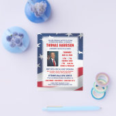 Politieke campagne Fundraising Dinner met foto Flyer (Enkel)