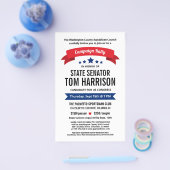 Politieke campagne Fundraising Flyer met banner (Enkel)