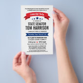 Politieke campagne Fundraising Flyer met banner (Hand)