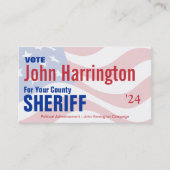 Politieke campagne Kaart - County Sheriff Visitekaartje (Voorkant)