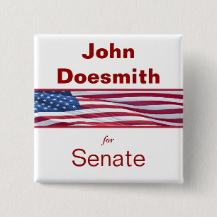 Politieke Campagne Knoppen Politieke Verkiezing Kn Vierkante Button 5,1 Cm