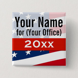 Politieke campagne niet-partisan Creëer Your Vierkante Button 5,1 Cm