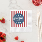 Politieke campagne - patriottische sterren en stri servetten (Insitu)