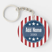 Politieke campagne - patriottische sterren en stri sleutelhanger (Voorkant)