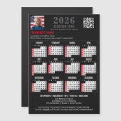 Politieke campagne QR-code 2026 Magnetische kalend (Voorkant / Achterkant)