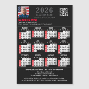 Politieke campagne QR-code 2026 Magnetische kalend