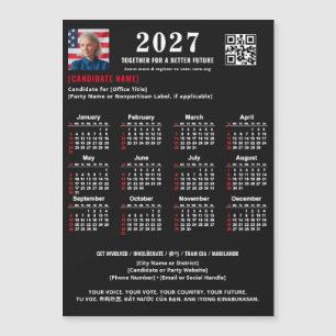 Politieke Campagne QR-code 2027 Magnetische Kalend