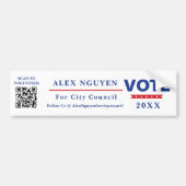 Politieke Campagne QR Code  Bumpersticker (Voorkant)