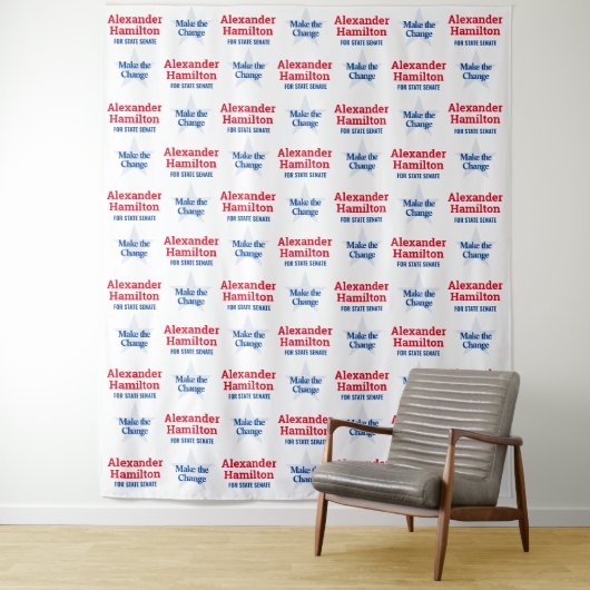 Politieke Campagne | Step and Repeat Achtergrond Wandkleed (In situ)