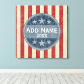 Politieke campagne -  sterren en strepen canvas afdruk (Insitu (Houten vloer))