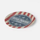 Politieke campagne -  sterren en strepen papieren bordje (Gekanteld)