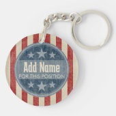Politieke campagne -  sterren en strepen sleutelhanger (Achterkant)