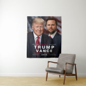 Politieke campagne Trump Vance 2024 Wandkleed (In situ)